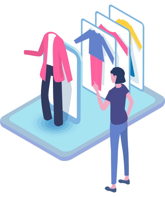 アパレル系通販会社（実店舗あり）